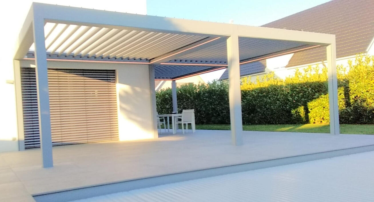 Pergola triple module bioclimatique